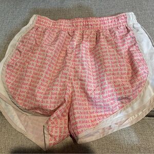 Nike Pink and White Dri-FIT Shorts